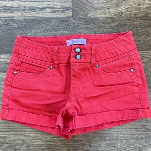 Juniors Size 5 "Candies" Red Shorts